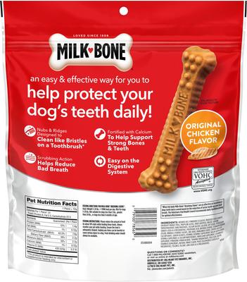 Show full view: Milk-Bone Original Brushing Chews Mini Chicken Flavor Daily Dental Dog Treats, 65 count slide 5 of 12