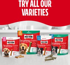 Milk-Bone Original Brushing Chews Mini Chicken Flavor Daily Dental Dog Treats, 65 count slide 2 of 9