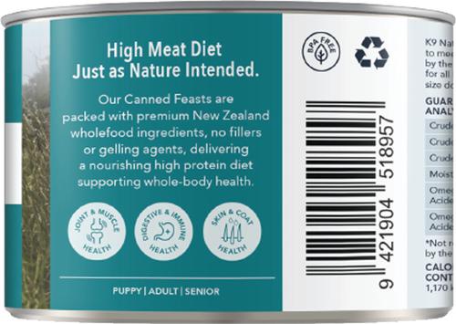Show full view: K9 Natural Hoki & Beef Grain-Free Canned Dog Food, 6-oz, case of 12 slide 4 of 12