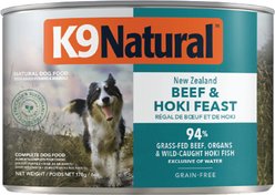 K9 Natural Hoki & Beef Grain-Free Canned Dog Food, 6-oz, case of 12