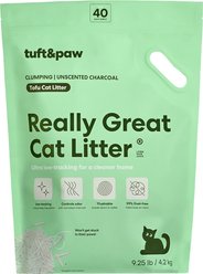 tuft & paw Really Great Cat Litter Unscented Low-Tracking, Flushable Tofu Cat Litter, 9.25-lb bag slide 1 of 7