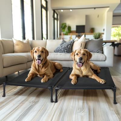 Show full view: Veehoo Cooling Elevated Portable Cot Dog Bed, Black, Large, 2 count slide 7 of 8