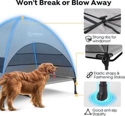 Veehoo Breezy Tent Elevated Dog Bed, Sky Grey, X-Large slide 2 of 7