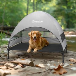 Veehoo Breezy Tent Elevated Dog Bed, Black, Large slide 2 of 6