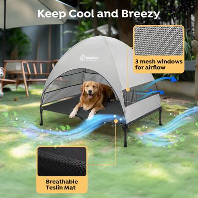 Show full view: Veehoo Breezy Tent Elevated Dog Bed, Black, X-Large slide 5 of 9