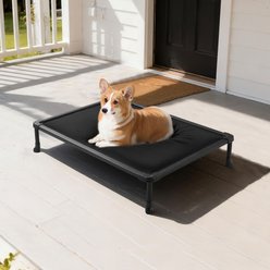 Veehoo Chewproof Padded Raised Cot Dog Bed, Black, Large slide 2 of 7