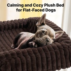 Veehoo Soft Plush Sofa Dog Bed, Brown, Large slide 2 of 6