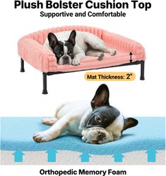 Veehoo Soft Plush Sofa Dog Bed, Pink, Small slide 2 of 6
