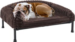 Veehoo Soft Plush Sofa Dog Bed, Brown, Large