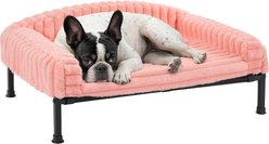 Veehoo Soft Plush Sofa Dog Bed, Pink, Small