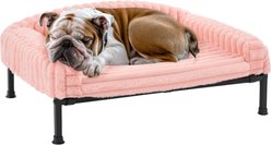 Veehoo Soft Plush Sofa Dog Bed, Pink, Large