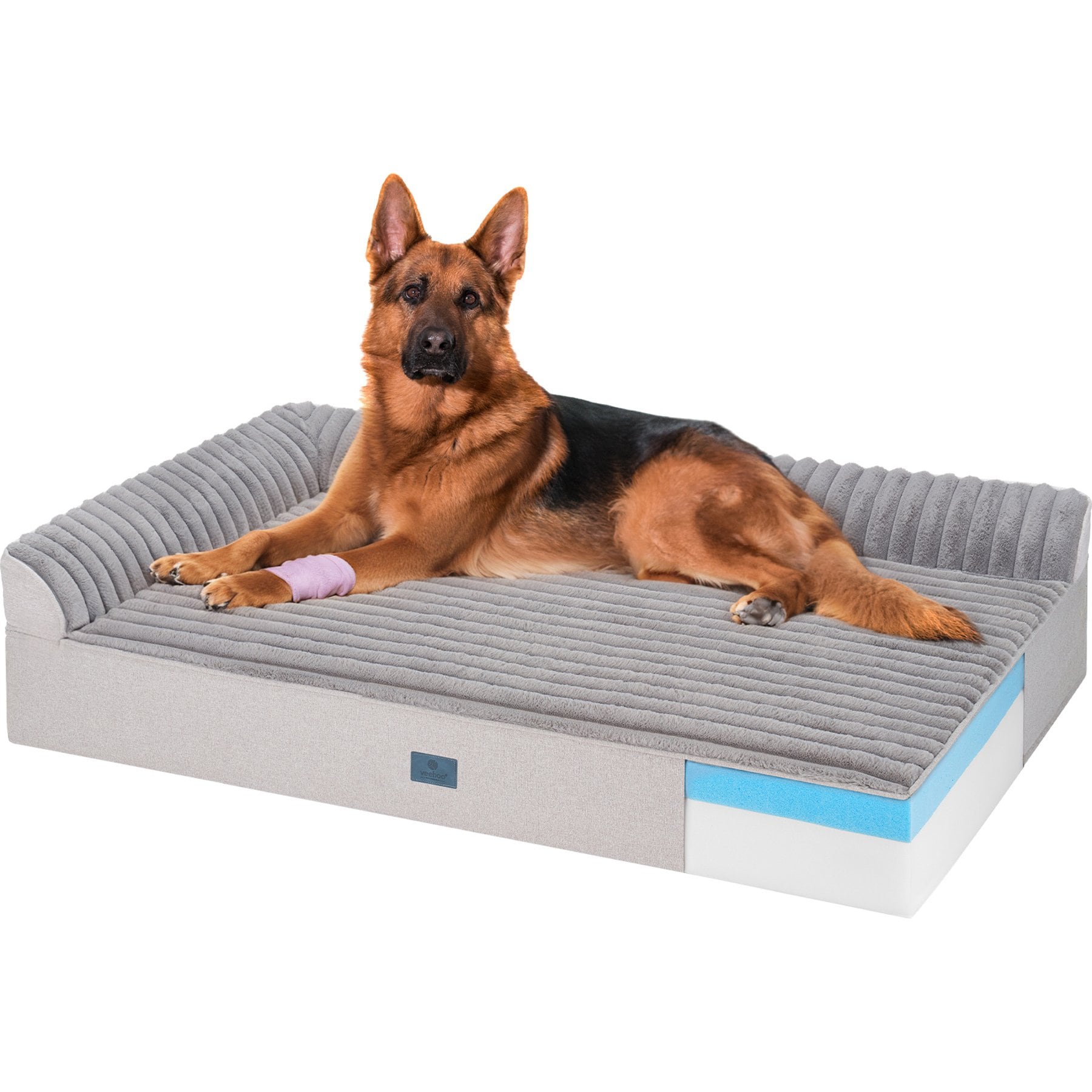 Veehoo Ultra-Thick Orthopedic Dog Crate Mat, Grey, X-Large