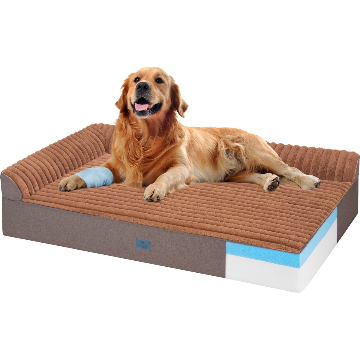 Veehoo Ultra-Thick Orthopedic Dog Crate Mat, Brown, Large