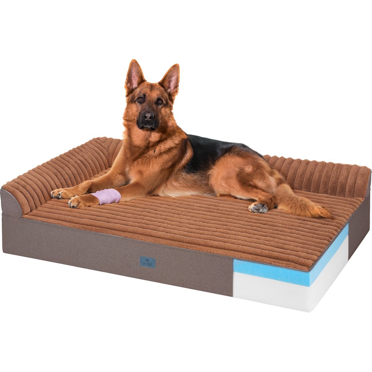 Veehoo Ultra-Thick Orthopedic Dog Crate Mat, Brown, X-Large