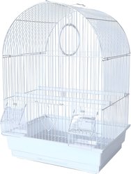 A&E Cage Company Round Top Bird Cage in Retail Box, White, 14 x 11-in
