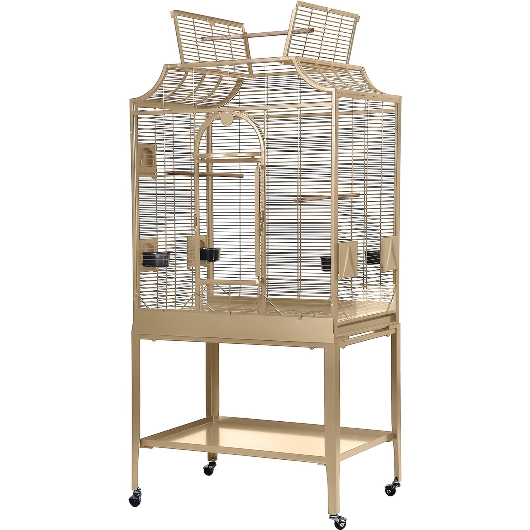 A&E Cage Company Elegant Style Flight Bird Cage with Opening Top, Sandstone, 32 x 21-in