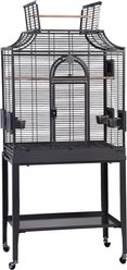 A&E Cage Company Elegant Style Flight Bird Cage with Opening Top, Black, 28 x 18-in