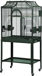 A&E Cage Company Elegant Style Flight Bird Cage with Opening Top, Green, 28 x 18-in