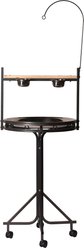A&E Cage Company Play Bird Stand with Toy Hook, 23-in, Black