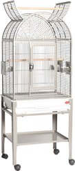 A&E Cage Company Dome Top Bird Cage with Plastic Base, 22 x 17-in, Platinum