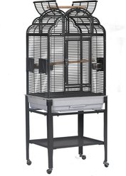 A&E Cage Company Victorian Top Parakeet Bird Cage, 22 x 17-in, Black