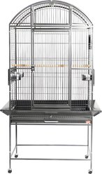 A&E Cage Company HQ Dome Top Bird Cage, 32 x 23 x 63-in, Platinum