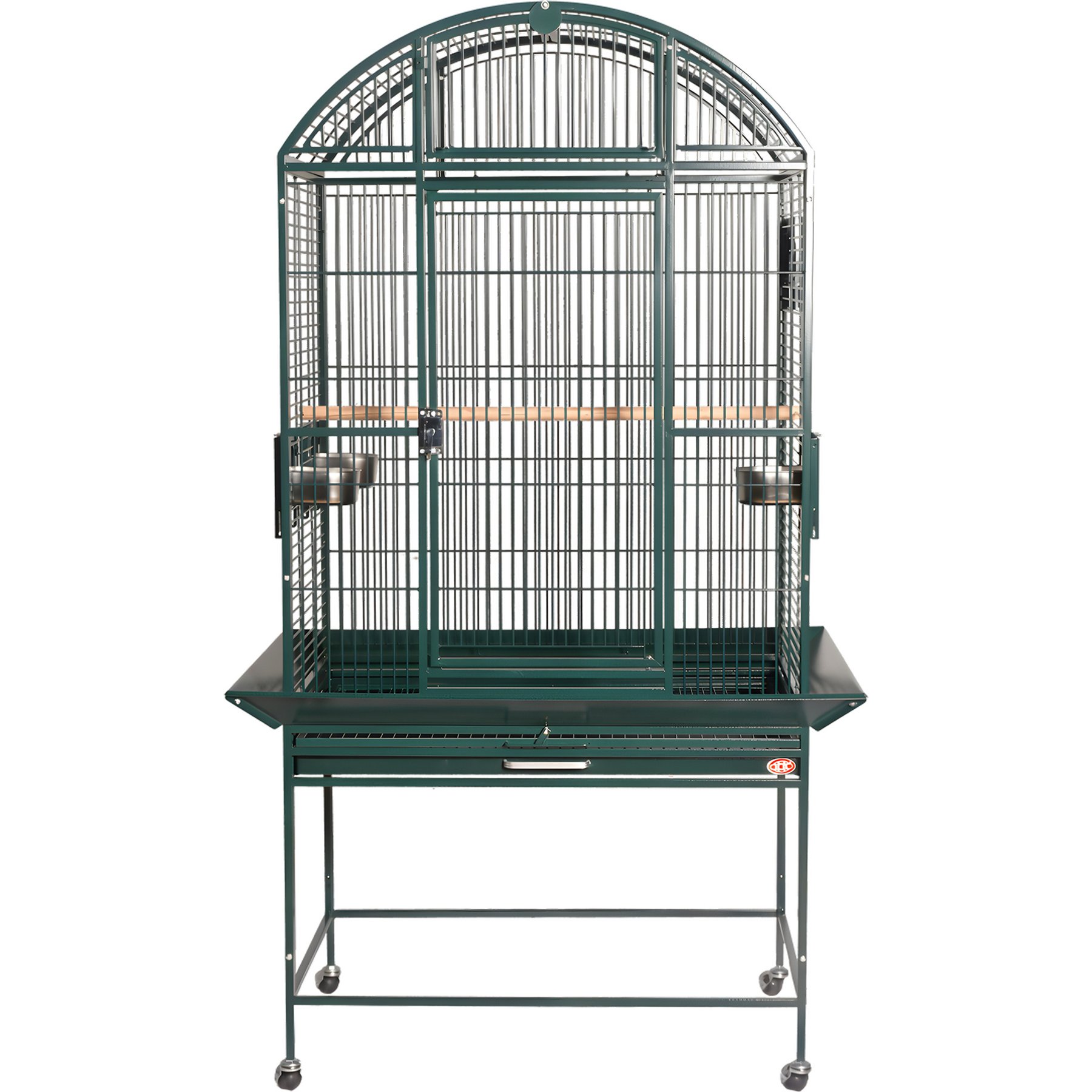 A&E Cage Company HQ Dome Top Bird Cage, 32 x 23 x 63-in, Green