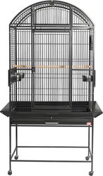 A&E Cage Company HQ Dome Top Bird Cage, 32 x 23 x 63-in, Black