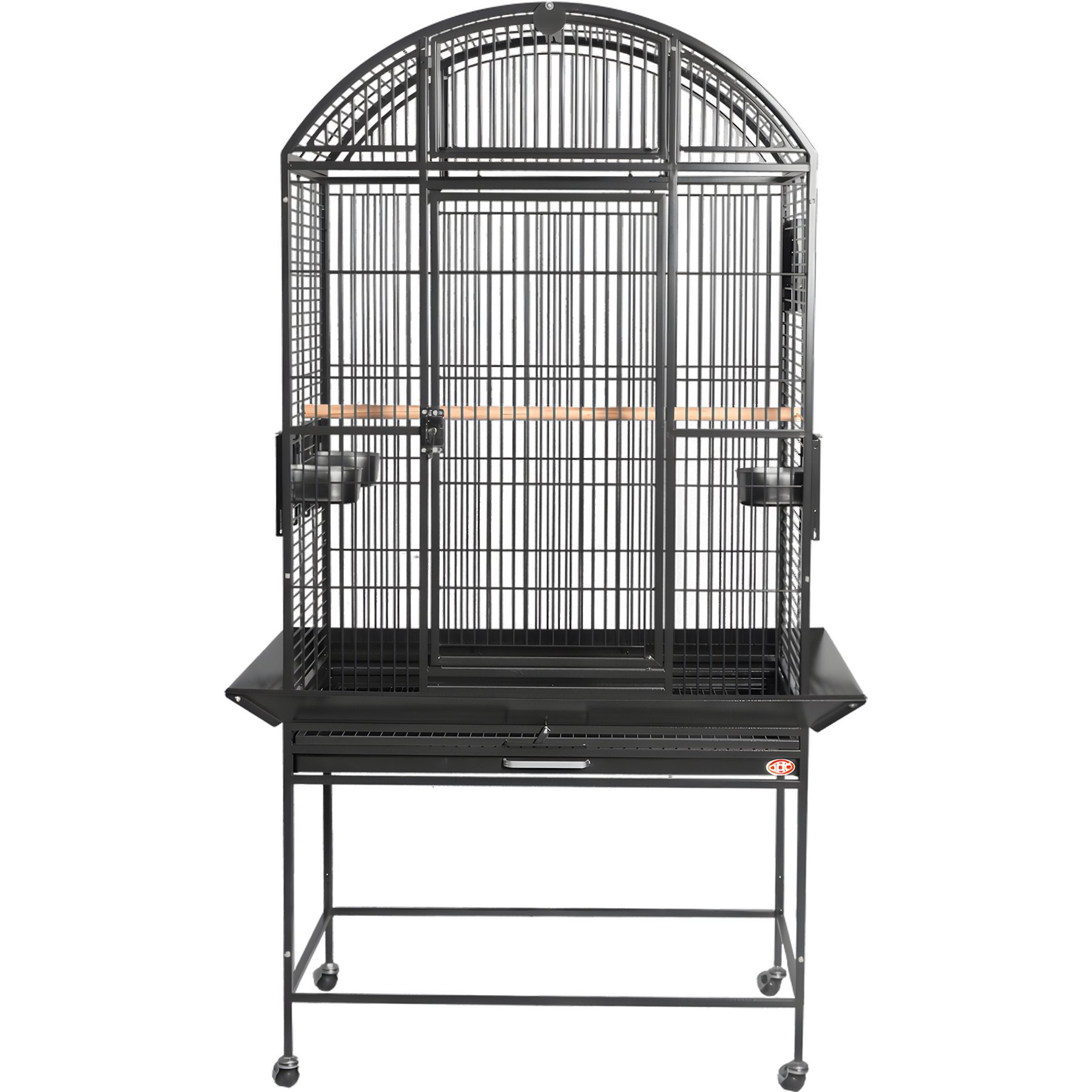 A&E Cage Company HQ Dome Top Bird Cage, 32 x 23 x 63-in, Black