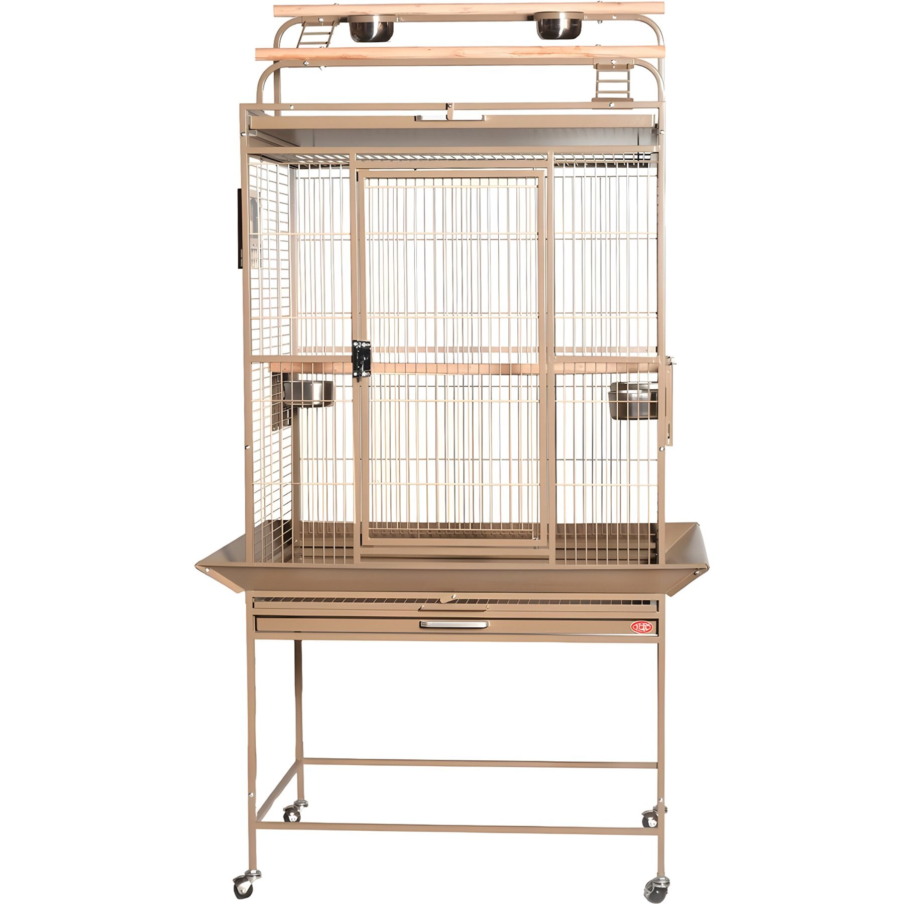 A&E Cage Company Double Perch Play Top Bird Cage, Sandstone, Medium