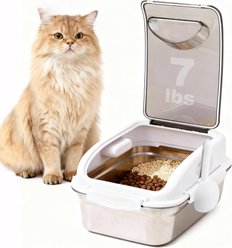 allforpaws Stainless Steel Dog Food Container, 7-l