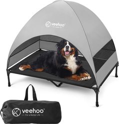 Veehoo Breezy Tent Elevated Dog Bed, Black, X-Large