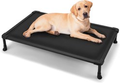 Veehoo Chewproof Padded Raised Cot Dog Bed, Black, X-Large