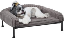 Veehoo Soft Plush Sofa Dog Bed, Grey, Medium