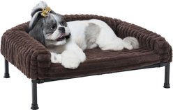 Veehoo Soft Plush Sofa Dog Bed, Brown, Medium