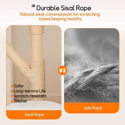 Show full view: Wisfor 55.91-in Cat Tree & Condo, White slide 4 of 10