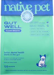 Native Pet GutWell Clean Breath Dental Health & Plaque Control Supplement for Dogs, 25.4-oz bag