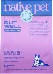 Native Pet GutWell Stress Support Anxiety Relief & Calming Supplement for Dogs with Probiotics, 25.4-oz bag
