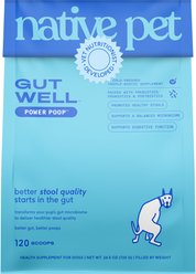 Native Pet GutWell Power Poop Probiotics Gut Health & Digestive Health Supplement for Dogs, 25.4-oz bag