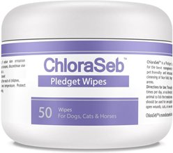 ChloraSeb Pledget Wipes for Dogs, 50 count
