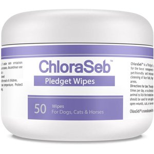 ChloraSeb Pledget Wipes for Dogs, 50 count