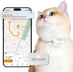 Pawfit Lite Cat GPS Tracker, Simply White