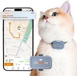 Pawfit Lite Cat GPS Tracker, Lilac Grey slide 1 of 6