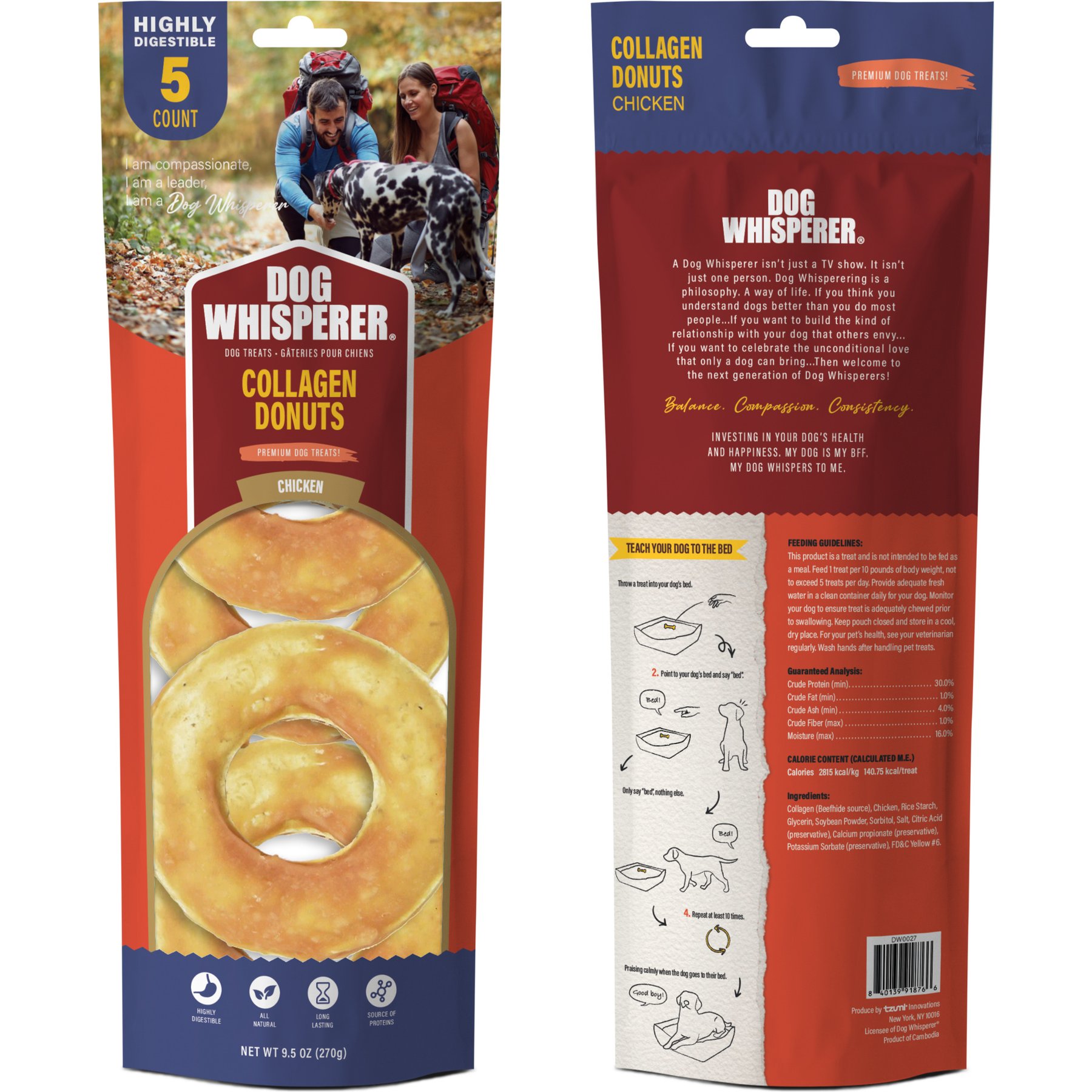 Dog Whisperer Collagen 3-inch Chicken Donuts, 8.8-oz, 5 count