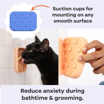 Show full view: Awoo Sardina Lick Dish & Slow Feeder Cat Bowl, Cobalt slide 3 of 8