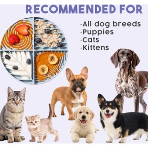 Awoo Paradise Silicone Dog & Cat Lick Mat & Slow Feeder, Sage