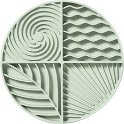 Awoo Paradise Silicone Dog & Cat Lick Mat & Slow Feeder, Sage