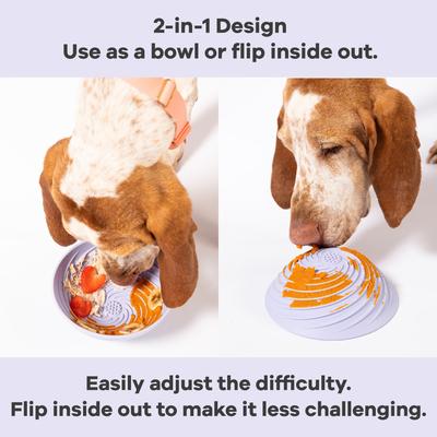 Show full view: Awoo Wobbowl Silicone Dog & Cat Lick Mat Slow Feeder Bowl, Peri slide 3 of 11