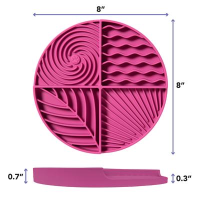 Show full view: Awoo Paradise Silicone Dog & Cat Lick Mat & Slow Feeder, Fuchsia slide 3 of 12