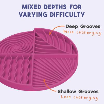 Show full view: Awoo Paradise Silicone Dog & Cat Lick Mat & Slow Feeder, Fuchsia slide 5 of 12